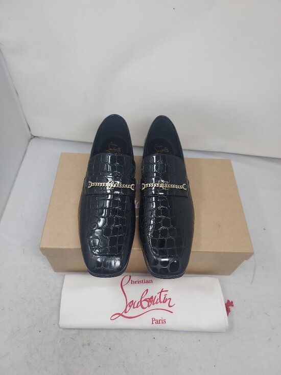 Christian Louboutin MENS MJ Moc Crocodile Black Bit Shoe main image 5
